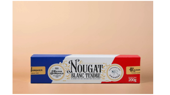 NOUGAT BLANC TENDRE AUX AMANDES FRANCAISES
