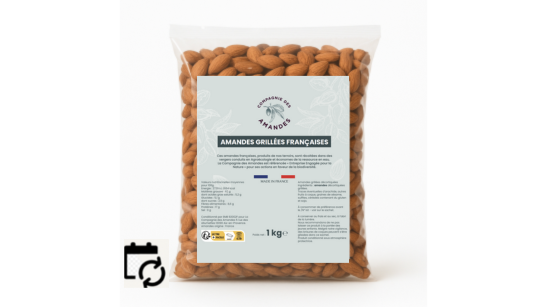 RECEVEZ DES AMANDES FRANCAISES  GRILLEES TOUS LES DEUX MOIS