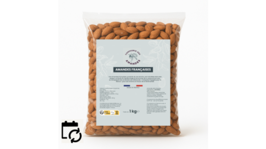 RECEVEZ DES AMANDES FRANCAISES NATURES TOUS LES DEUX MOIS