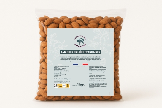 SACHET DE 1 Kg D'AMANDES FRANCAISES GRILLEES